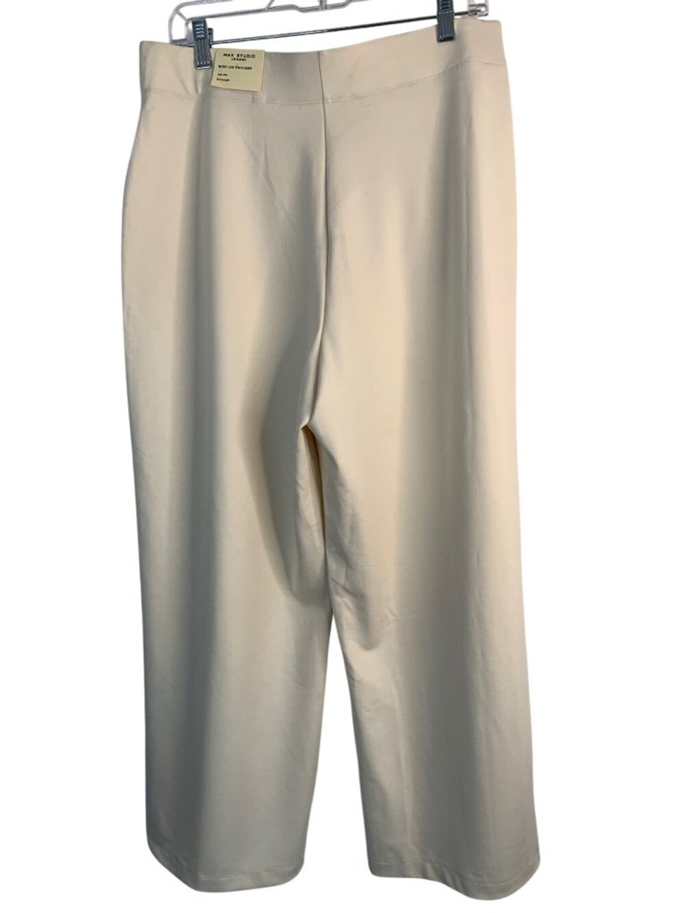 NWT Max Studio London Womens Cream Knit Wide Leg Pull On Pants XL - Picture 9 of 9